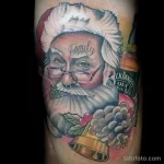 Фото пример рисунка татуировки Санта Клаус или Дед Мороз 13.11.2023 tatufoto.com 30