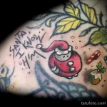 Фото пример рисунка татуировки Санта Клаус или Дед Мороз 13.11.2023 tatufoto.com 40