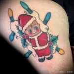 Фото пример рисунка татуировки Санта Клаус или Дед Мороз 13.11.2023 tatufoto.com 65