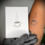 Фото пример рисунка татуировки про кофе - 01,11,2023 - tatufoto.com 003