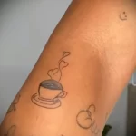 Фото пример рисунка татуировки про кофе - 01,11,2023 - tatufoto.com 004