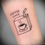 Фото пример рисунка татуировки про кофе - 01,11,2023 - tatufoto.com 018