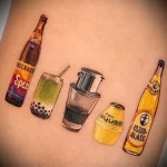 Фото пример рисунка татуировки про кофе - 01,11,2023 - tatufoto.com 020