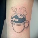 Фото пример рисунка татуировки про кофе - 01,11,2023 - tatufoto.com 023