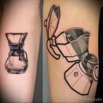 Фото пример рисунка татуировки про кофе - 01,11,2023 - tatufoto.com 031
