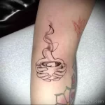 Фото пример рисунка татуировки про кофе - 01,11,2023 - tatufoto.com 042