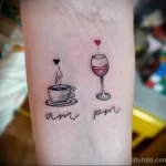 Фото пример рисунка татуировки про кофе - 01,11,2023 - tatufoto.com 049
