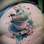 Фото пример рисунка татуировки про кофе - 01,11,2023 - tatufoto.com 062