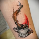 Фото пример рисунка татуировки про кофе - 01,11,2023 - tatufoto.com 079