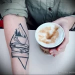 Фото пример рисунка татуировки про кофе - 01,11,2023 - tatufoto.com 084