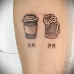 Фото пример рисунка татуировки про кофе - 01,11,2023 - tatufoto.com 091
