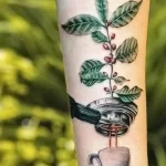Фото пример рисунка татуировки про кофе - 01,11,2023 - tatufoto.com 093