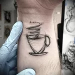 Фото пример рисунка татуировки про кофе - 01,11,2023 - tatufoto.com 097