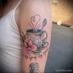 Фото пример рисунка татуировки про кофе - 01,11,2023 - tatufoto.com 099