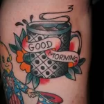 Фото пример рисунка татуировки про кофе - 01,11,2023 - tatufoto.com 105