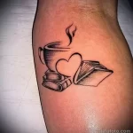 Фото пример рисунка татуировки про кофе - 01,11,2023 - tatufoto.com 114
