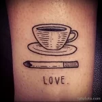 Фото пример рисунка татуировки про кофе - 01,11,2023 - tatufoto.com 118
