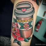 Фото пример рисунка татуировки про кофе - 01,11,2023 - tatufoto.com 120