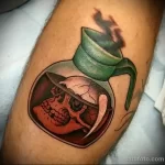Фото пример рисунка татуировки про кофе - 01,11,2023 - tatufoto.com 131