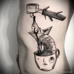 Фото пример рисунка татуировки про кофе - 01,11,2023 - tatufoto.com 138