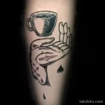 Фото пример рисунка татуировки про кофе - 01,11,2023 - tatufoto.com 143