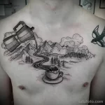 Фото пример рисунка татуировки про кофе - 01,11,2023 - tatufoto.com 147