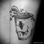 Фото пример рисунка татуировки про кофе - 01,11,2023 - tatufoto.com 156