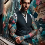 Человек с татуировкой доказывает что тату это искусство - 05,11,2023 tatufoto.com 067