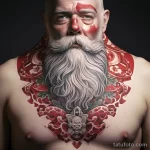 уник тату фото An elegant tattoo of Santa Claus on his neck, accented by his patterned cloak 7_3 13.11.2023 tatufoto.com 13