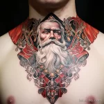уник тату фото An elegant tattoo of Santa Claus on his neck, accented by his patterned cloak 7_4 13.11.2023 tatufoto.com 14