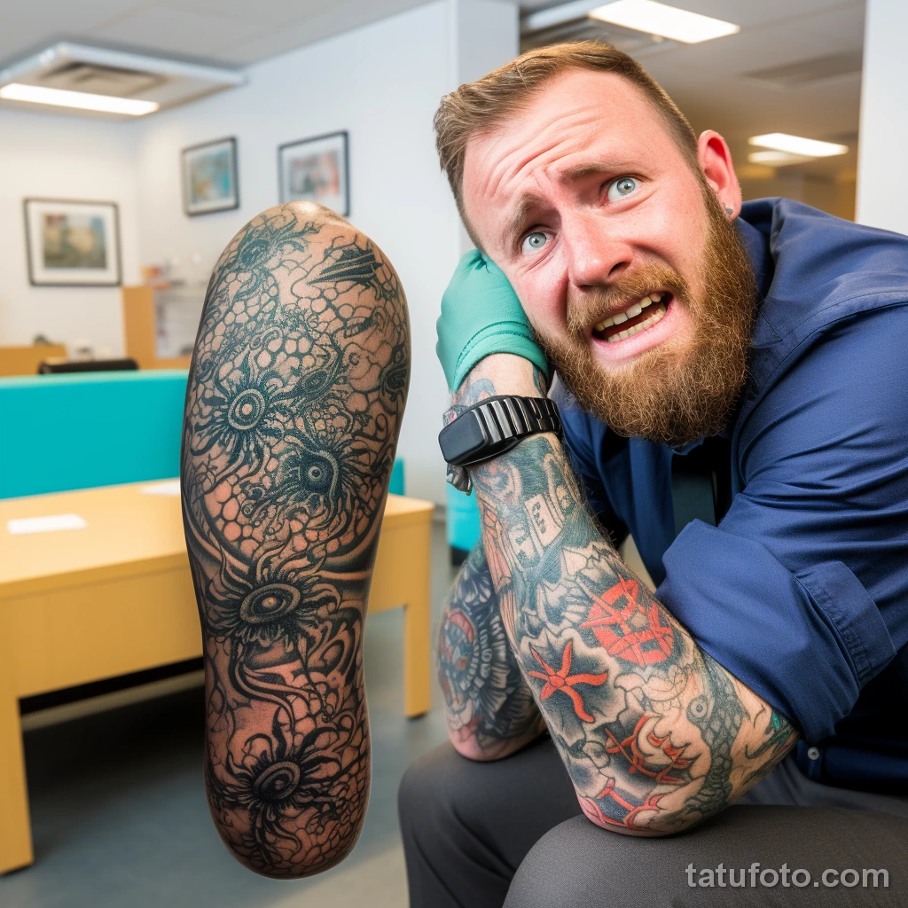 A person showing their tattoo with severe allergic r ab fe c c cbdabdeb 161223 tatufoto.com 040