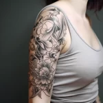 Close up of faded line work in a tattoo stylize da e f dbcaec 031223 tatufoto.com