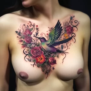 Example of a beautiful tattoo on the body A hummingb edffb d cfe _1 011223 tatufoto.com