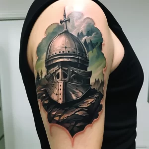 Example of a beautiful tattoo on the body A knights fb def bdf a cdfcdc 011223 tatufoto.com