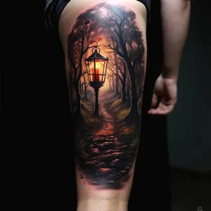 Example of a beautiful tattoo on the body A lantern aedab b bd fbcc _1 011223 tatufoto.com