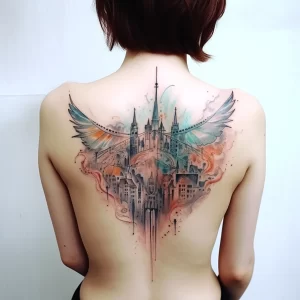 Example of a beautiful tattoo on the body A set of w ee aa ab a 011223 tatufoto.com