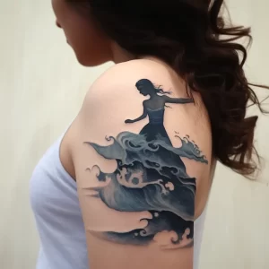 Example of a beautiful tattoo on the body A silhouet bcbf c cb bee dbbcf 011223 tatufoto.com