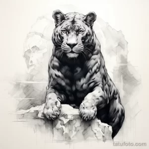 Tattoo sketch of a panther in a royal pose v dfe bea aacaac 191223 tatufoto.com 070