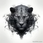 Tattoo sketch of a panther in a royal pose v dfe bea aacaac _1 191223 tatufoto.com 071