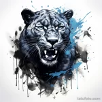 Tattoo sketch of a realistic panther in the night e f acb cebefe _1_2_3 191223 tatufoto.com 218