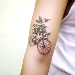 Tattoo sketch on a white sheet Bicycle and a plant s eda d ba _1 011223 tatufoto.com