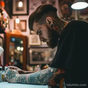 Как долго существуют тату Man with a tattoo checking for legal age restriction dea f ac ae eaaa _1 - 251223 tatufoto.com 058