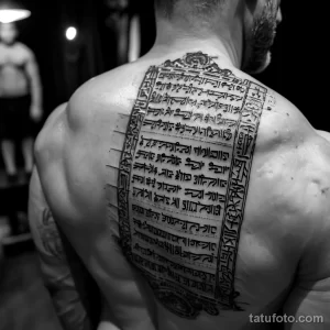 Как долго существуют тату Man with a tattoo depicting an ancient scroll sty aff bf da a dacf _1_2 - 251223 tatufoto.com 061