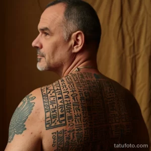 Как долго существуют тату Man with a tattoo depicting an ancient scroll sty aff bf da a dacf _1_2_3_4 - 251223 tatufoto.com 062