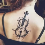 Рисунок тату с виолончелью - A blank page transformed by the grace of a cello tat fbb e a bbb faadf _1 - 291223 tatufoto.com 014