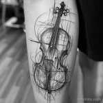 Рисунок тату с виолончелью - A cello tattoo sketch an artistic statement style ffef a ce b dcabe _1_2 - 291223 tatufoto.com 051