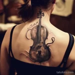 Рисунок тату с виолончелью - Her cello tattoo seemed to dance to the rhythm of th da ea abd edfc - 291223 tatufoto.com 091