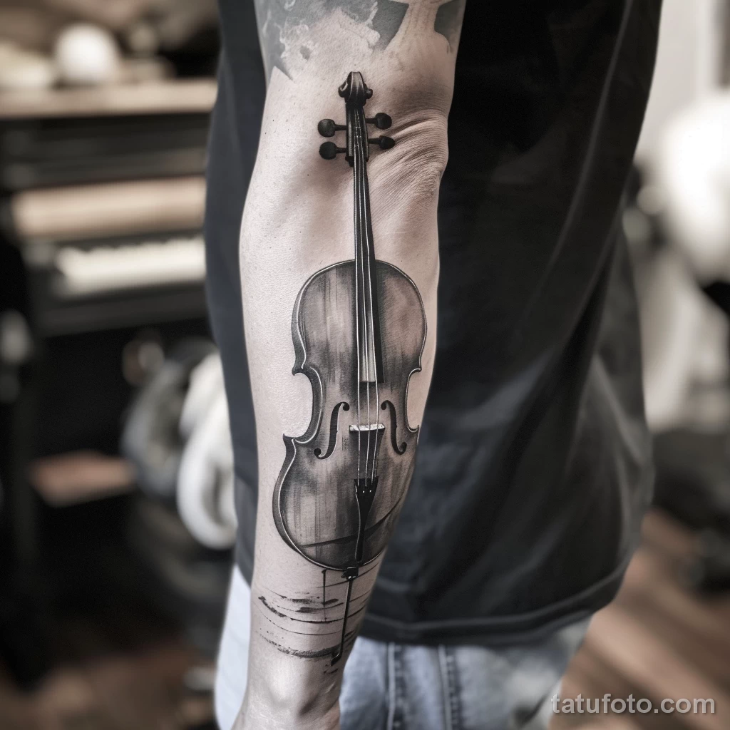 Рисунок тату с виолончелью - His elegance was accentuated by the cello tattoo on af dec b edbbea - 291223 tatufoto.com 129
