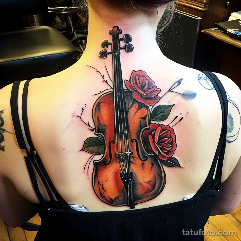 Рисунок тату с виолончелью - The beautiful girls cello tattoo was a work of art dab bf f bdbcad - 291223 tatufoto.com 156