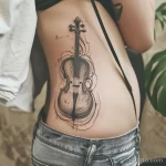 Рисунок тату с виолончелью - The beautiful young woman had a hidden cello tattoo ada a ac afee _1 - 291223 tatufoto.com 166